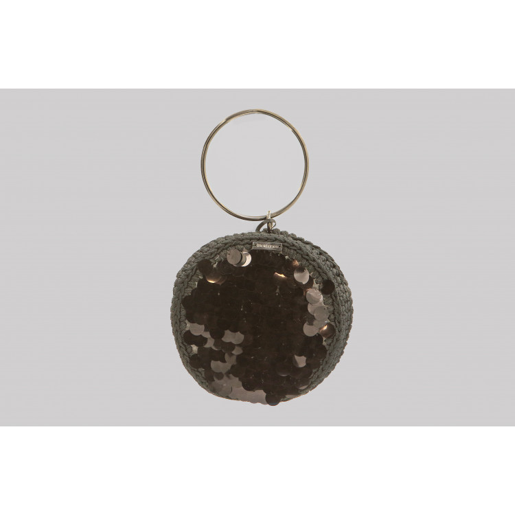 ΧΕΙΡΟΠΟΙΗΤΗ ΠΛΕΚΤΗ ΤΣΑΝΤΑ ΣΤΡΟΓΓΥΛΗ ΜΕ ΜΕΤΑΛΛΙΚΟ ΜΑΥΡΟ ΣΤΡΟΓΓΥΛΟ ΧΕΡΟΥΛΙ